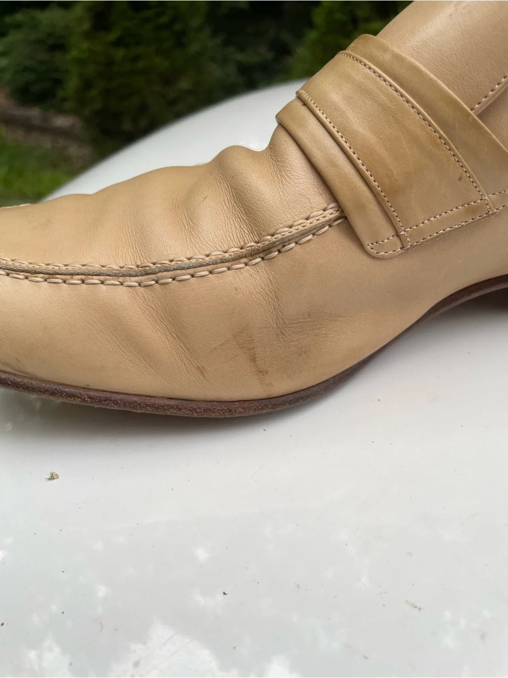 Christian Dior Vintage Mens Leather Loafers Size 13 Medium